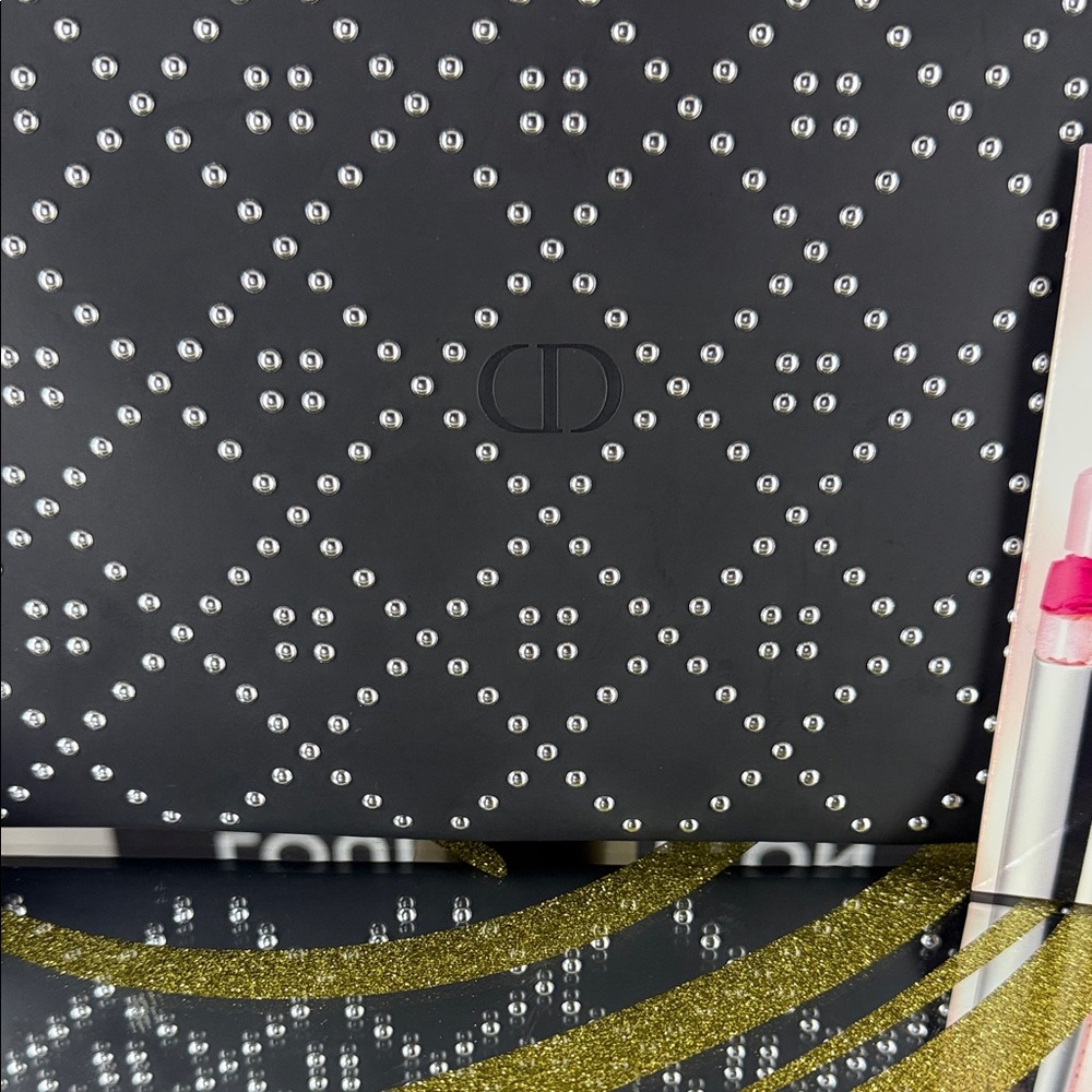 Dior Black Studded Handbag with Silver Details - Picture 3 of 5